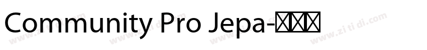 Community Pro Jepa字体转换